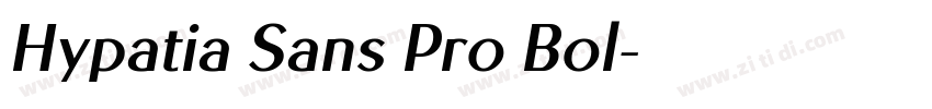 Hypatia Sans Pro Bol字体转换